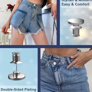 Detachable Jeans Button Adjustable Replacement Button for Jeans Pants and Denim Repair Tool No Sew Button - Image 8