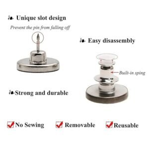 Detachable Jeans Button Adjustable Replacement Button for Jeans Pants and Denim Repair Tool No Sew Button - Image 9