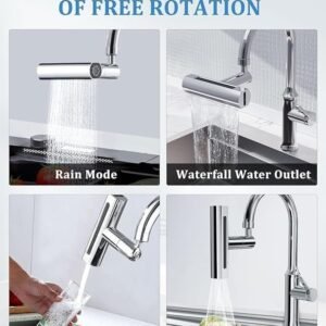 Waterfall Faucet Bathroom Sink Faucet with Waterfall Flow Design Modern Basin Faucet for Bathroom and Kitchen Sink - Image 4