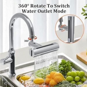 Waterfall Faucet Bathroom Sink Faucet with Waterfall Flow Design Modern Basin Faucet for Bathroom and Kitchen Sink - Image 6