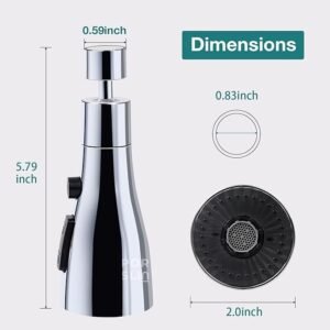 360 Degree Movable Faucet Rotating Sink Faucet Extension Sprayer Flexible Water Tap for Kitchen and Bathroom - Image 2