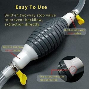 Oil Transfer Pipe Manual Siphon Pump Hose for Transferring Fuel Water Oil and Liquids - Image 4