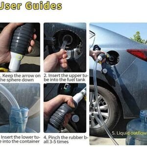 Oil Transfer Pipe Manual Siphon Pump Hose for Transferring Fuel Water Oil and Liquids - Image 5
