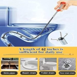 Hair Catching Drain 160cm Sink Drain Hair Catcher Anti Clog Drain Hair Trap for Bathroom Shower and Sink - Image 9