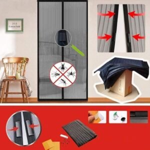 Magic Mesh Magnetic Screen Door Hands Free Magnetic Door Curtain Mesh for Insect Protection Home Entrance Door Screen - Image 3