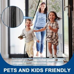 Magic Mesh Magnetic Screen Door Hands Free Magnetic Door Curtain Mesh for Insect Protection Home Entrance Door Screen - Image 6
