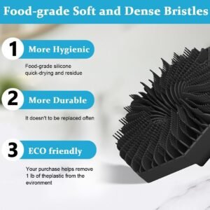 Silicone Body Scrubber Soft Bath Shower Brush for Skin Exfoliation Deep Cleansing and Body Massage - Image 4