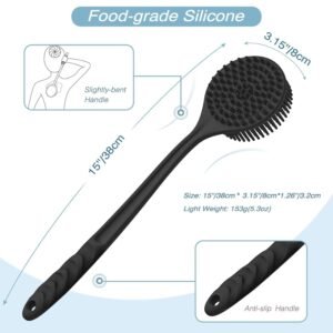 Silicone Bath Brush Soft Shower Body Scrubber for Gentle Skin Exfoliation and Massage - Image 2