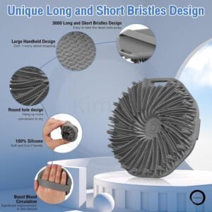 Mini Body Scrubber Silicone Bath Brush, Soft Exfoliating Shower Scrubber for Deep Skin Cleansing and Skin Massage - Image 2