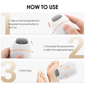 Electronic Pedicure Tool Electric Foot Callus Remover for Smooth Feet and Dead Skin Removal - Image 6