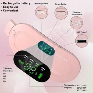 Menstrual Heating Pad Massager Electric Waist Heating Belt for Period Pain Relief and Relaxation - Image 2
