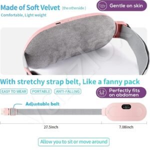 Menstrual Heating Pad Massager Electric Waist Heating Belt for Period Pain Relief and Relaxation - Image 3