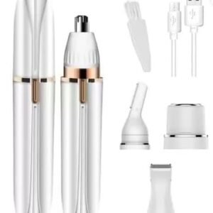 4 In 1 Facial Hair Remover Flawless Electric Hair Removal Device for Face Eyebrow and Upper Lip - Image 2