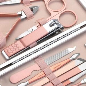 18 Pcs Manicure Kit Professional Stainless Steel Nail Care Set Grooming Tools for Nail Clipping Cuticle Trimming Pedicure and Facial Grooming with Portable Travel Case - Image 4