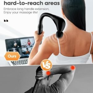Massage Gun with Handle Deep Tissue Percussion Massager for Muscle Recovery Pain Relief and Relaxation for Back Neck Shoulders and Body - Image 7
