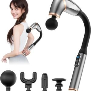 Massage Gun with Handle Deep Tissue Percussion Massager for Muscle Recovery Pain Relief and Relaxation for Back Neck Shoulders and Body - Image 1