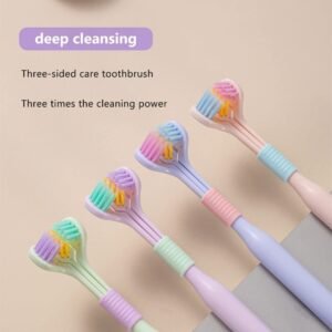 3 Sided Toothbrush Triple Head Toothbrush for Complete Teeth Cleaning Fast Brushing and Oral Hygiene - Image 6