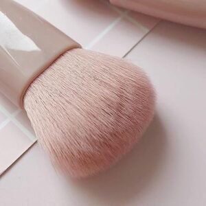 Makeup Brush with Mirror Portable Cosmetic Brush with Built in Mirror for Travel Makeup Application - Image 5