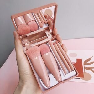 Makeup Brush with Mirror Portable Cosmetic Brush with Built in Mirror for Travel Makeup Application - Image 7
