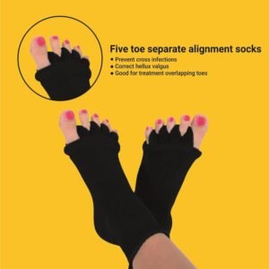 Foot Alignment Socks Toe Separator Socks for Foot Stretching Alignment and Relaxation - Image 2