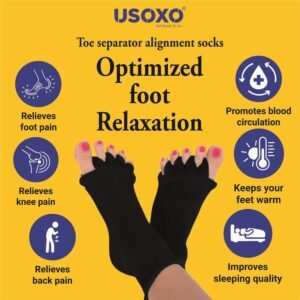 Foot Alignment Socks Toe Separator Socks for Foot Stretching Alignment and Relaxation - Image 5