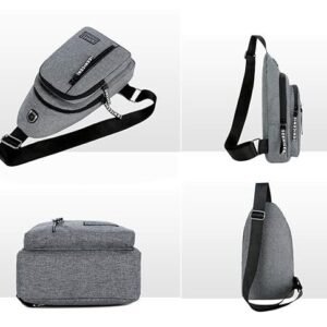 Unisex Waterproof Sling Bag Crossbody Shoulder Bag Lightweight Travel Chest Bag for Men and Women Outdoor Travel and Daily Use - Image 6