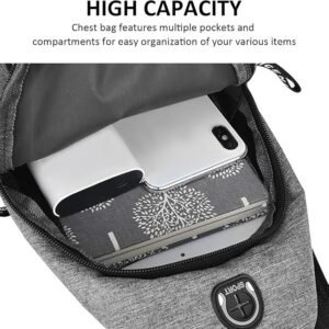 Unisex Waterproof Sling Bag Crossbody Shoulder Bag Lightweight Travel Chest Bag for Men and Women Outdoor Travel and Daily Use - Image 8