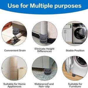 Height Adjustable Anti Vibration Pads Washing Machine Anti Slip Pads for Reducing Noise and Stabilizing Appliances - Image 5