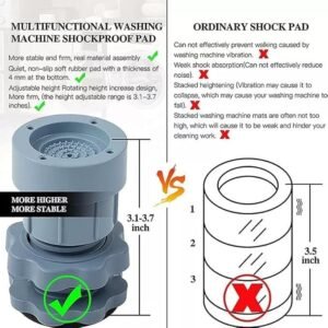Height Adjustable Anti Vibration Pads Washing Machine Anti Slip Pads for Reducing Noise and Stabilizing Appliances - Image 9