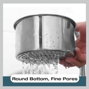 Steel Sink Strainer Basket Stainless Steel Kitchen Sink Drain Basket for Food Waste Filtering and Drain Protection - Image 7