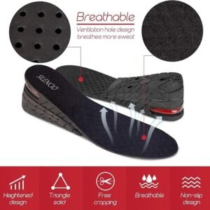 4 Layer Shoe Insole Pair Adjustable Height Increasing Insoles Comfortable Cushion Insoles for Shoes - Image 6