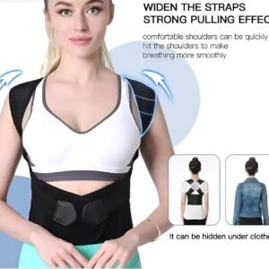 Posture Corrector Belt Adjustable Back Support Brace for Shoulder and Spine Alignment Posture Improvement Support Belt - Image 6