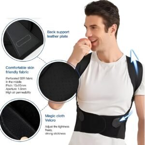 Posture Corrector Belt Adjustable Back Support Brace for Shoulder and Spine Alignment Posture Improvement Support Belt - Image 7