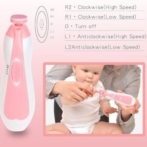 Baby Nail Trimmer Electric Baby Nail File Safe Nail Grooming Tool for Infants with Protective Case - Image 6