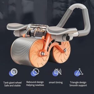 Abdominal Rebound Wheel Automatic Rebound Ab Roller Exercise Wheel with Elbow Support Core Strength Trainer Home Gym Fitness Equipment for Abdominal Workout and Strength Training - Image 6
