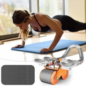 Double Support Abdominal Rebound Wheel Automatic Rebound Ab Roller with Dual Wheel Stability Core Workout Equipment for Home Fitness Training - Image 2