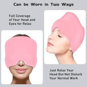 Migraine Relief Cap Cooling Head Wrap Gel Ice Headache Relief Cap for Migraine Tension Headache Sinus Pressure Relief Therapy - Image 3