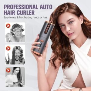 Cordless Hair Curler Automatic Portable Hair Curling Iron Rechargeable Hair Styling Tool for Salon Style Curls - Image 6