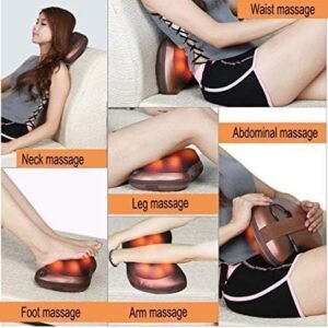 Car & Home Massager Pillow Electric Shiatsu Neck and Back Massage Pillow with Heat Function for Home Office and Car Relaxation - Image 4
