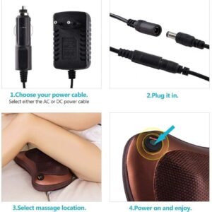 Car & Home Massager Pillow Electric Shiatsu Neck and Back Massage Pillow with Heat Function for Home Office and Car Relaxation - Image 9