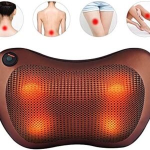 Car & Home Massager Pillow Electric Shiatsu Neck and Back Massage Pillow with Heat Function for Home Office and Car Relaxation - Image 1