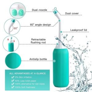 Portable Bidet Handheld Personal Hygiene Sprayer Bottle for Travel Camping Bathroom Hygiene Cleaning - Image 3