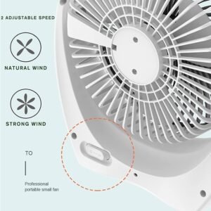 Portable Desk Fan USB Powered Mini Desk Cooling Fan with Adjustable Speed for Home Office Study Table - Image 3