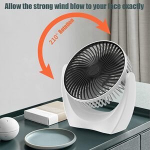 Portable Desk Fan USB Powered Mini Desk Cooling Fan with Adjustable Speed for Home Office Study Table - Image 5