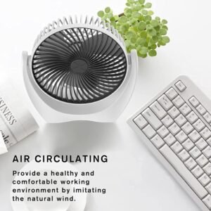 Portable Desk Fan USB Powered Mini Desk Cooling Fan with Adjustable Speed for Home Office Study Table - Image 6
