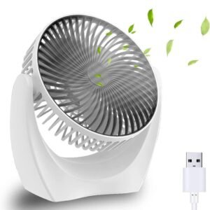 Portable Desk Fan USB Powered Mini Desk Cooling Fan with Adjustable Speed for Home Office Study Table - Image 1