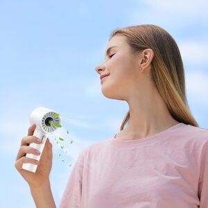 Pocket Fan Powerful Handheld Cooling Fan USB Rechargeable Mini Portable Personal Fan for Travel Outdoor and Office - Image 2