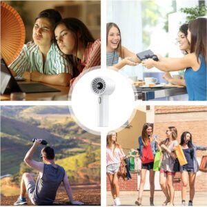 Pocket Fan Powerful Handheld Cooling Fan USB Rechargeable Mini Portable Personal Fan for Travel Outdoor and Office - Image 4