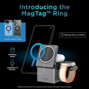3 In 1 Portable Foldable Wireless Charger Fast Charging Station for Smartphone Smartwatch and Earbuds Compact Travel Wireless Charging Dock - Image 5