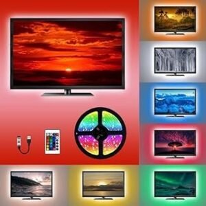 Color Changing Lighting Kit with Remote Control LED Ambient Light Strip for Room Decoration TV Backlight Car Interior Lighting - Image 1